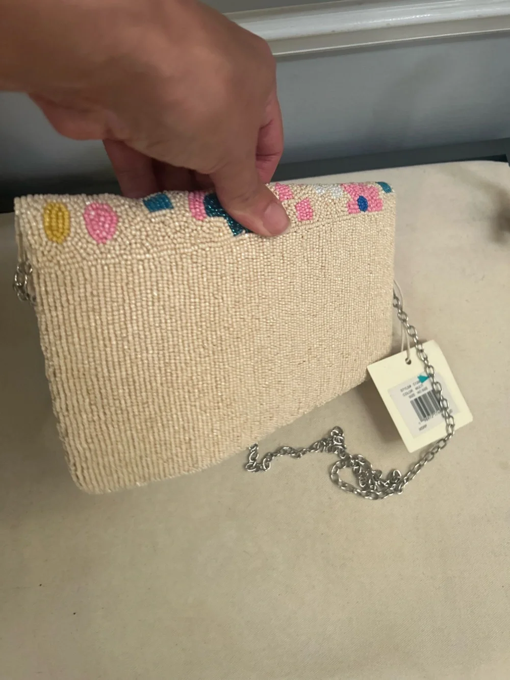 NWT SOL and MER beaded clutch.